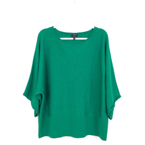Talbots Sweaters - Talbots 3X Green Merino Wool Dolman Sleeve Sweater